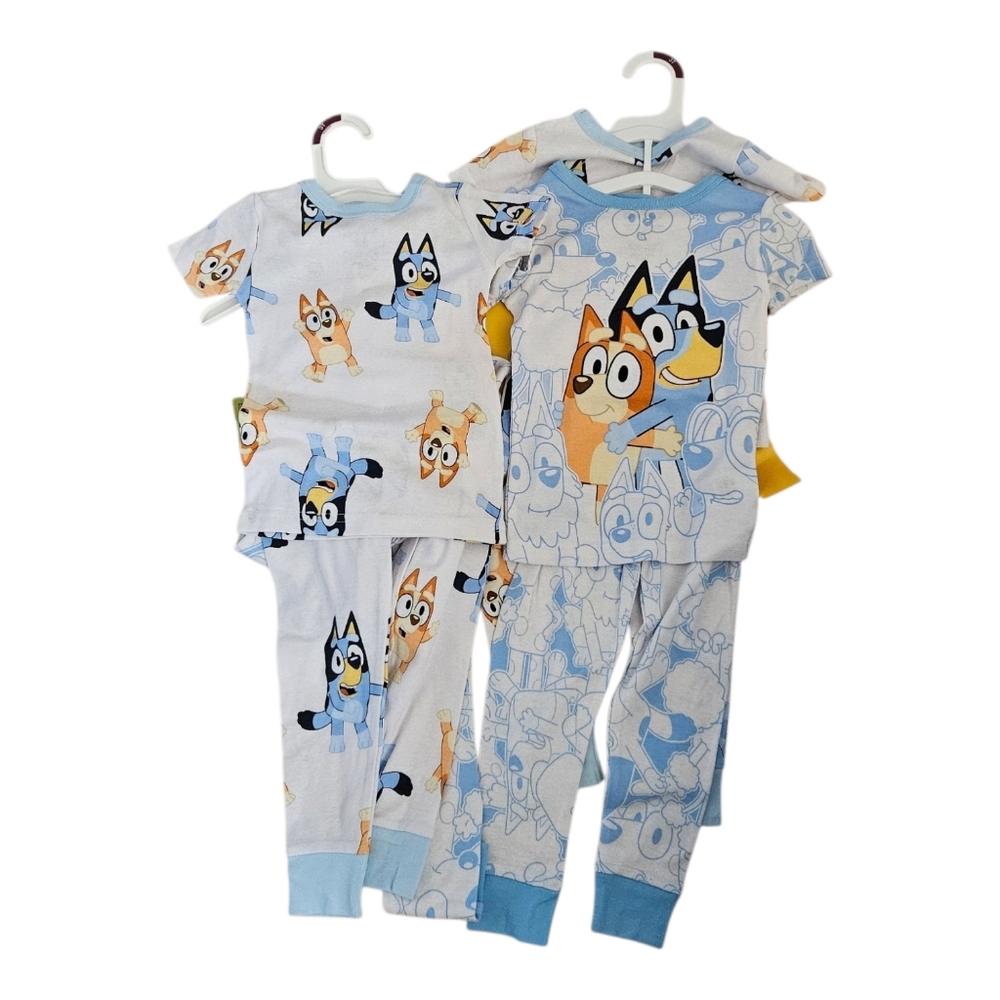 Bluey Bingo Toddler Pajama Set 3T NWT 4 Piece Sleep Set Kids Bluey PJs